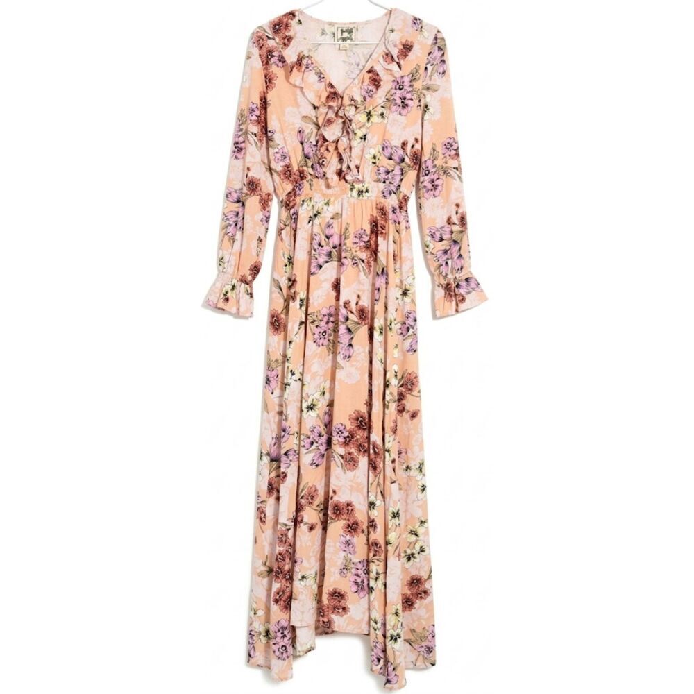 Womens medium jaase long ankle length maxi dress Cottagecore beach fairy